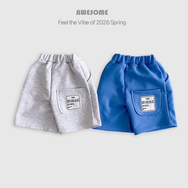 AWESOME BEBE ｜大童七分休閒短褲  2色