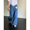 REVE ｜ 夏日輕盈：棉麻混紡繭型闊腿牛仔褲_1