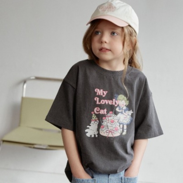 MOMO ANN  ｜My Lovely Cat 水洗炭灰 T-shirt