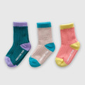 AWESOME BEBE 的撞色羅紋中筒襪 3雙一組_3
