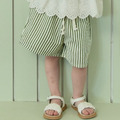 Stella&K(Woodie) ｜ 夏日清爽：美式細條紋寬版短褲 2色