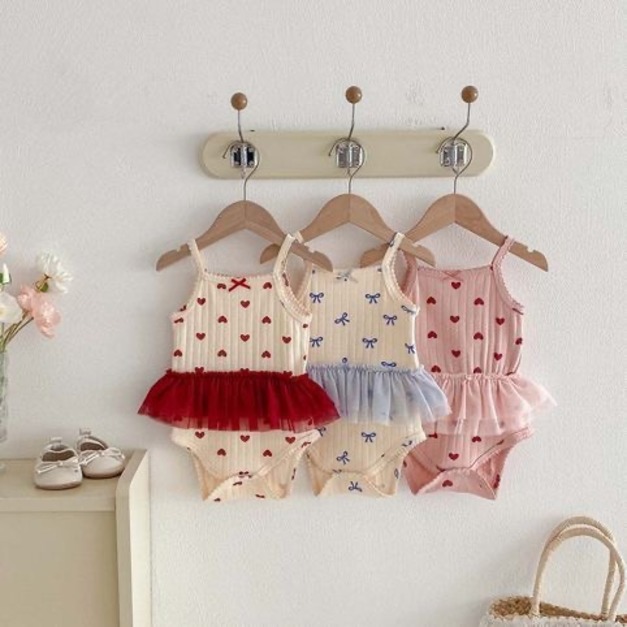 夏季芭蕾舞風嬰兒包屁衣    3色