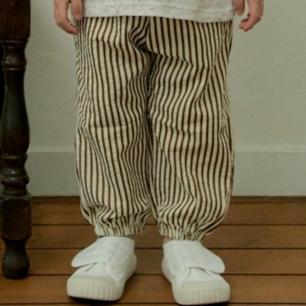 Stella&K(Woodie)   美式細條紋束口長褲