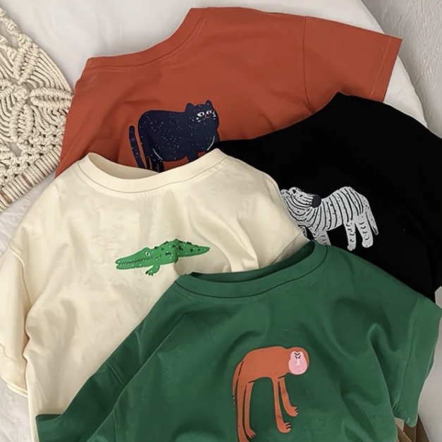 純棉動物短袖 TEE    4款