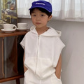 【DRESS MONSTER】韓製童款連帽拉鍊背心 2色