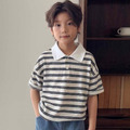 【FROM I】韓製條紋短袖POLO衫 2色