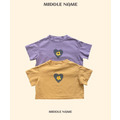 【Middle Name】愛心花朵短版T恤 2色