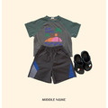 【Middle Name】撞色拼接運動短褲 2色_1