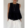 荷葉擺無袖上衣 ３色_6
