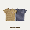 A MORE BABY ｜ 細條紋羅紋嬰兒短袖T恤 2色_2