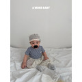 A MORE BABY ｜ 細條紋羅紋嬰兒短袖T恤 2色_3
