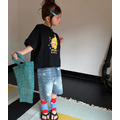 B.Diary 星星印花丹寧寬版短褲_1