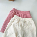 素色棉紗寬版短褲 5色_3