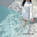 BUNNY POWDER｜長袖防曬百褶裙泳裝套組 2色_12