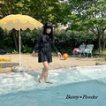 BUNNY POWDER｜長袖防曬百褶裙泳裝套組 2色_4