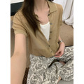 夏日透膚針織兩件套｜襯衫＋背心 4色_6