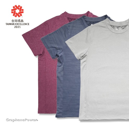 【GraphenePower】石墨烯溫控調節機能短袖(男款)-三色可選