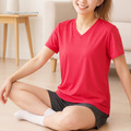 【團購優選】GP石墨烯溫控循環女短袖T-櫻桃紅(加大尺碼至4XL)_3