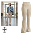 【A & T】石墨烯時尚小喇叭美腿褲(奶茶色) - MIT台灣製造_3