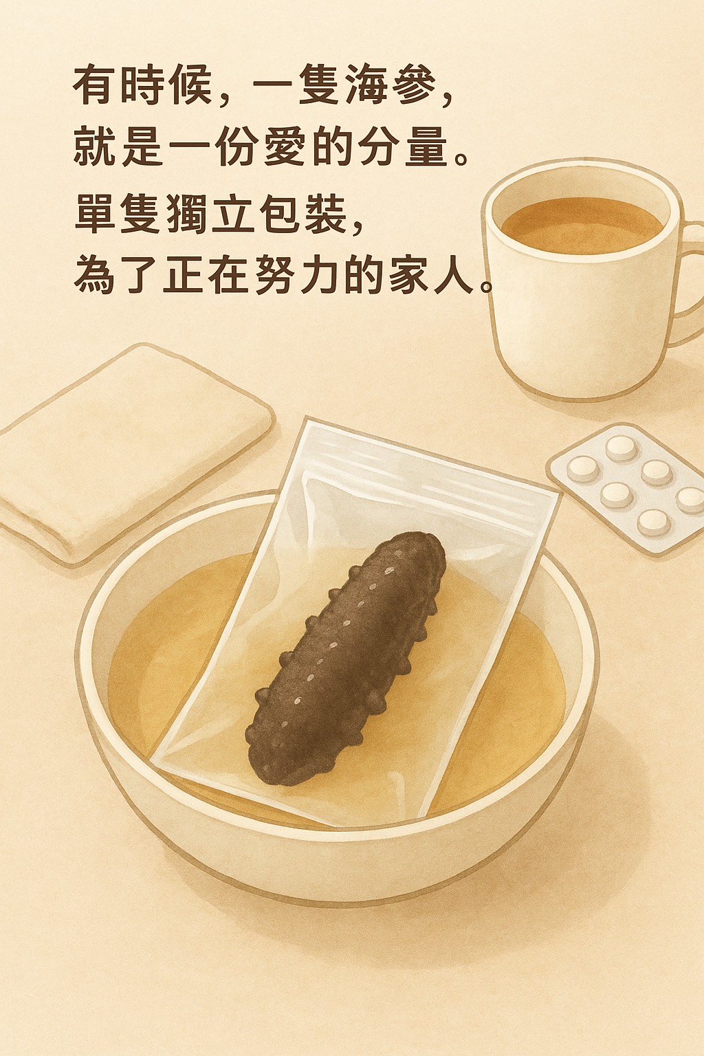 美洲刺參單隻包裝