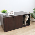 砂不落貓廁所/貓砂櫃 | 胡桃木_1