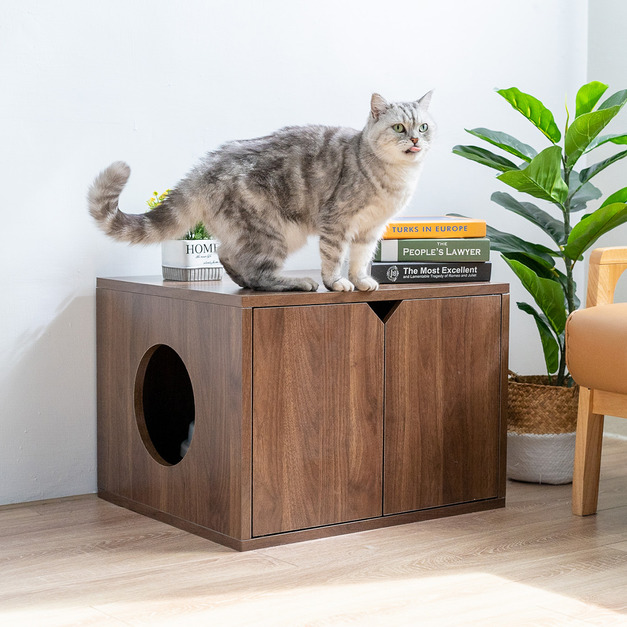 小宅貓廁所/貓砂櫃 | 可可棕
