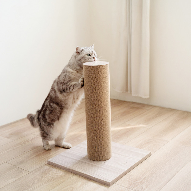 瓦楞貓抓柱 | 燕麥色 (贈送純天然木天蓼)