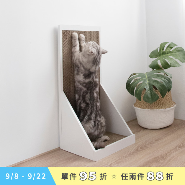 壁咚 貓抓板 | 清新白 (贈送純天然木天蓼)