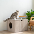 小宅貓廁所/貓砂櫃 | 燕麥色