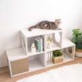 階梯跳台櫃/貓跳台/貓書櫃 (2層) | 清新白_2
