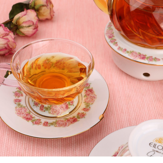 晶豔玫瑰花茶杯碟-(160ml)