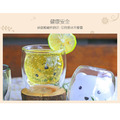可愛熊熊造型雙層杯-(250ml) 雙層玻璃杯 玻璃杯_2