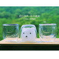 可愛熊熊造型雙層杯-(250ml) 雙層玻璃杯 玻璃杯_5
