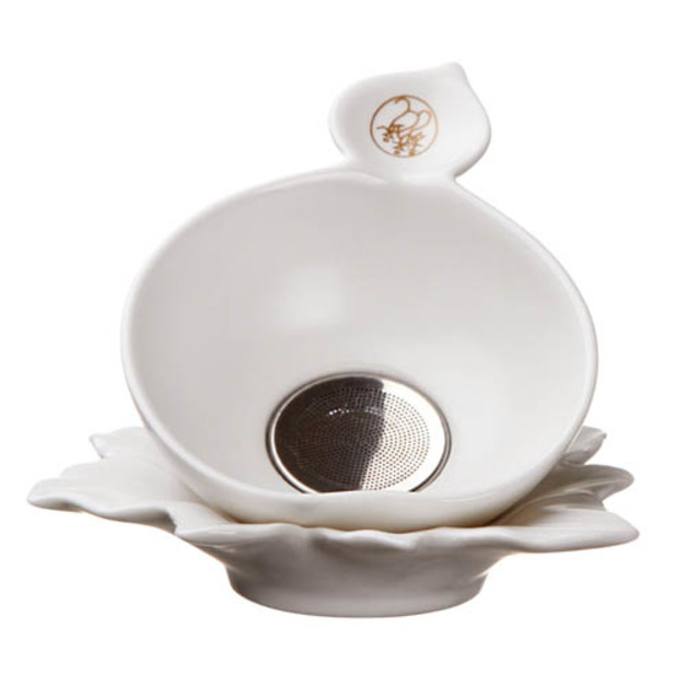 定窯巧雲茶濾組-(9 x 3 x cm)