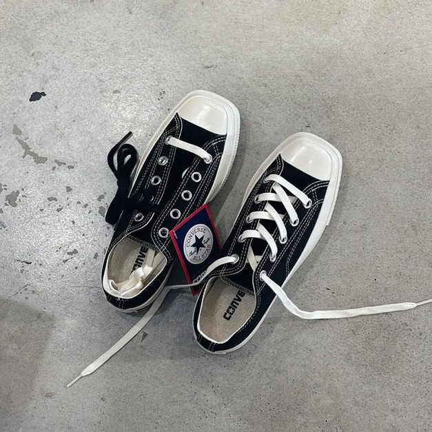 CONVERSE ALL STAR SQUARETOE OX 方頭低筒帆布鞋┃黑色