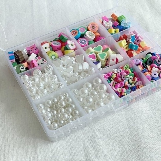 韓國小女孩手作珍珠串珠DIY組 (12格)