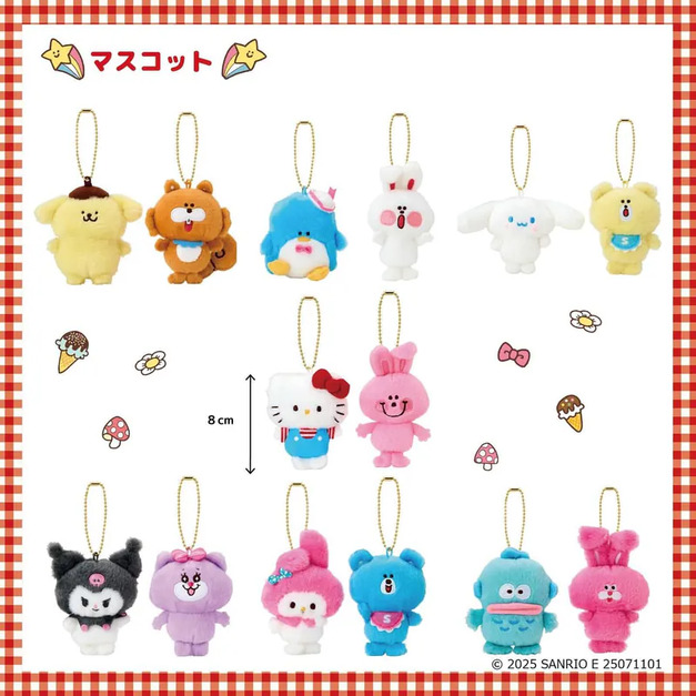日本 SANRIO x SWIMMER 角色聯名吊飾套組