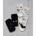【2入組】Cat's! 貓咪圖案中筒襪_2