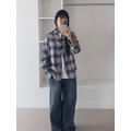 小復古漸層感格紋襯衫_3
