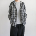 格紋連帽寬版襯衫_9