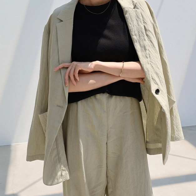 亞麻混紡西裝外套