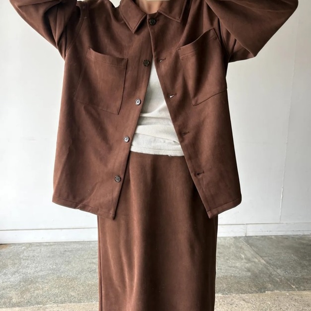 仿麂皮襯衫外套