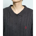 U.S. POLO ASSN. 麻花針織 Polo 開襟外套_21