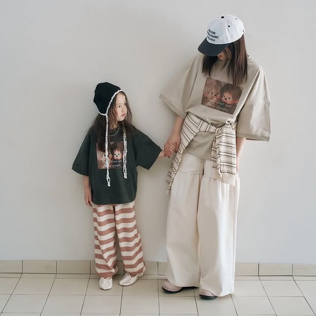 預購┃韓國親子裝 夢奇奇寬鬆短TEE