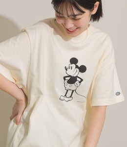 DISCUS Disney 米奇印花寬版短袖T(B)