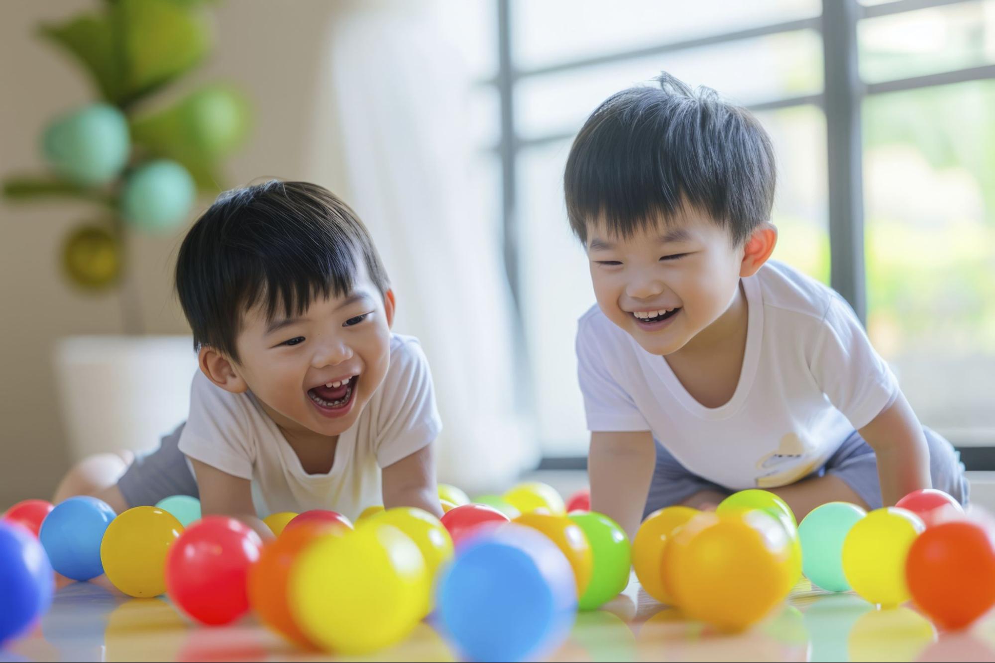 幼兒園小朋友玩耍圖情境圖