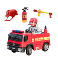 【聰明媽咪兒童超跑SKR】消防車造型 單人座 搖擺款 雙驅兒童電動車 烤漆酒紅 SX1818