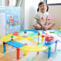 【聰明媽咪i-Smart】彩窗透光磁力積木三合一 (180片含積木+軌道+滑梯管道)_10