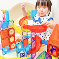 【聰明媽咪i-Smart】彩窗透光磁力積木三合一 (180片含積木+軌道+滑梯管道)_6