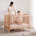 【聰明媽咪i-Smart】日式無印風多功能櫸木嬰兒床 大床 120*60cm (本商品不含床墊)_1